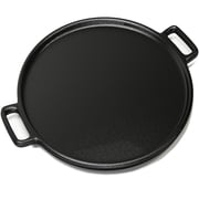 Home-Complete 14-Inch Pre-Seasoned Cast Iron Pizza Pan for Oven, Stovetop, or Grill Use