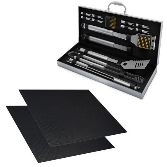 Home-Complete 18-Piece Stainless-Steel Grill Accessories