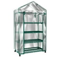 thumbnail image 1 of Pure Garden 4-Tier Mini Greenhouse with Wheels – Indoor/Outdoor PVC Plant Stand with Cover, 63” Tall, 1 of 8