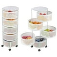 thumbnail image 1 of Home-Complete 5 Tier Kitchen Storage Rolling Cart with Wheels (White), 1 of 6