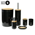 Home-Complete 6-Piece Complete Bathroom Accessories Set (Black ...