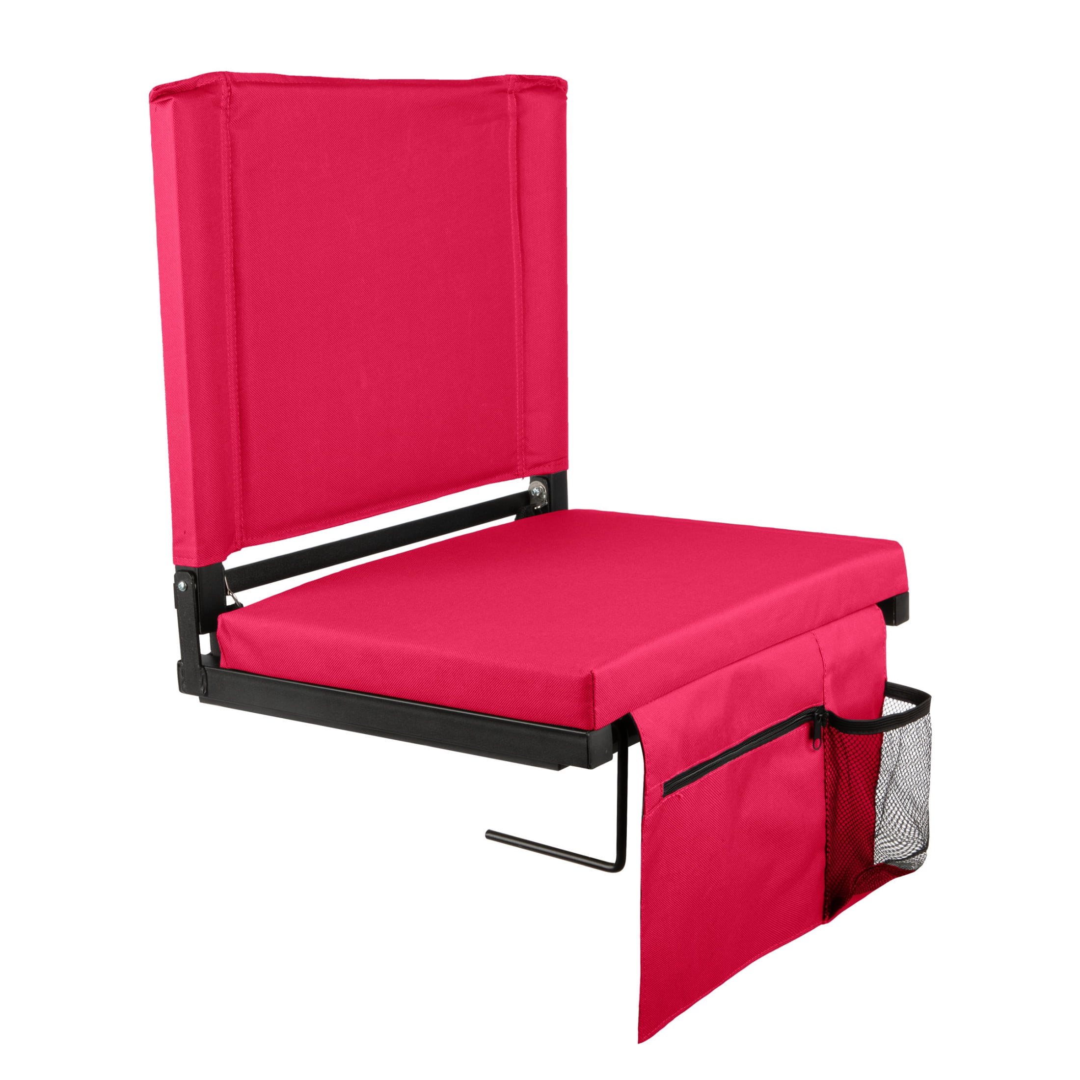Home-Complete Bleacher Seat - Stadium Seat Cushion with Back, Maroon