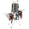 thumbnail image 1 of Home-Complete Foldable Clothes Drying Rack with 24 Rails and Hanging Bar, 1 of 1