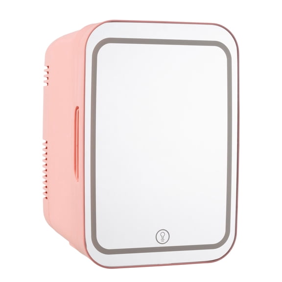Home-Complete Mini Skincare Fridge - 4L 6-Can Portable Refrigerator, Pink