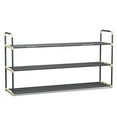 thumbnail image 1 of Home-Complete 3-Tier HC-2102 Shoe Rack, Plastic, Gray and White, 1 of 2