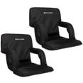 thumbnail image 1 of Home-Complete Stadium Seat 2-Pack with Padded Back Support (Black), 1 of 5