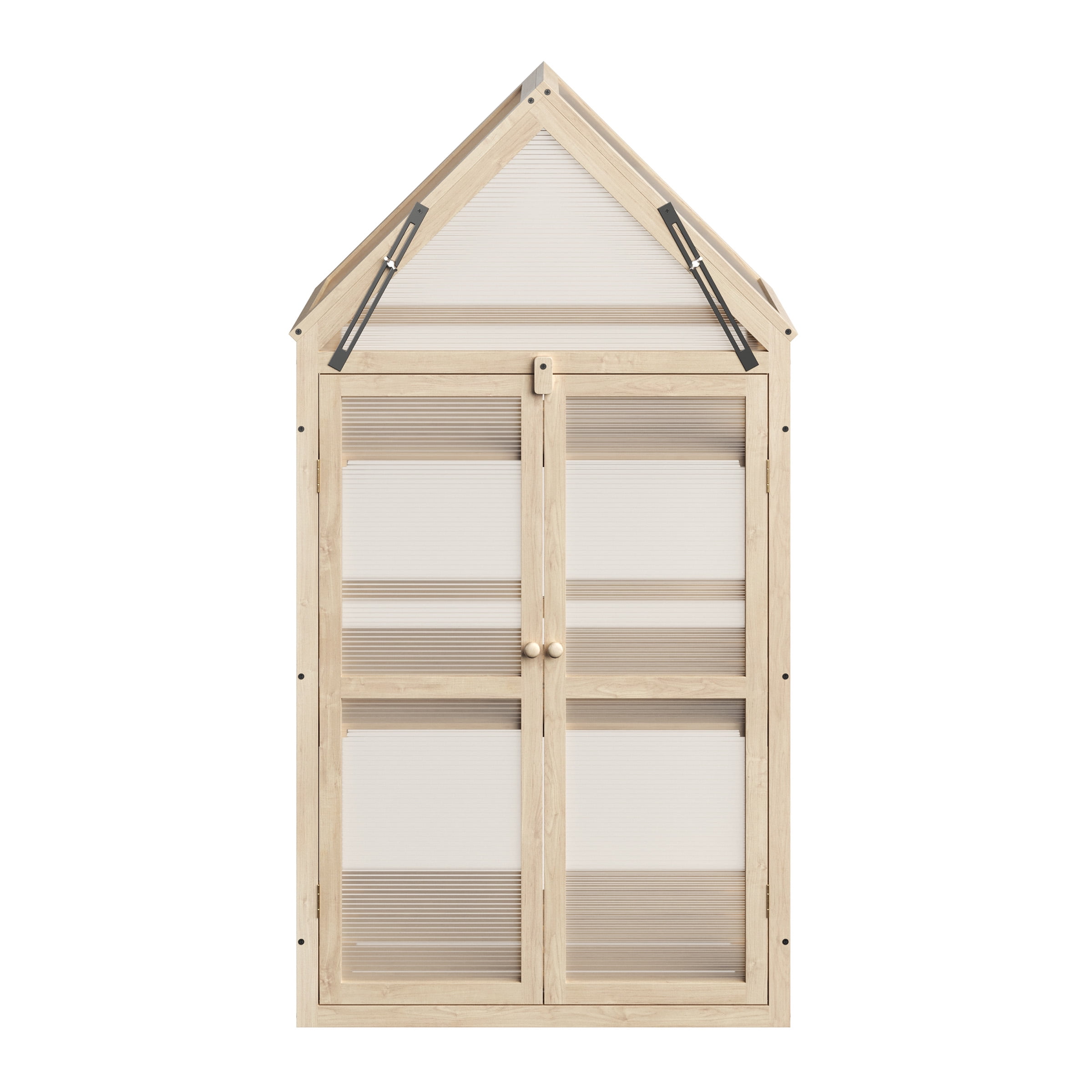 Home-Complete Wood Cold Frame Greenhouse with Removable Shelves
