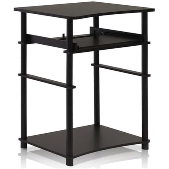 Home Computer Desk, Espresso/Black