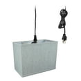 thumbnail image 1 of Home Concept 1 Light Swag Plug-In Pendant 6"w Rectangular Textured Oatmeal Shade, 17' Black Cord, 1 of 4