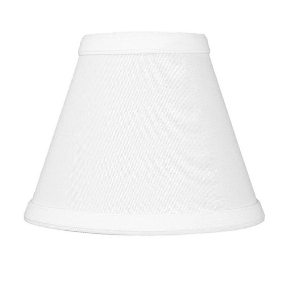 Home Concept 3x6x5 Chandelier White Linen Clip-On Lampshade