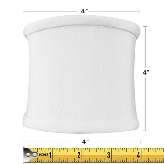 Home Concept 4x4x4.25 Down White Clip-on Sconce Half-Shell Lampshade