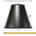 thumbnail image 1 of Home Concept 5x10x8.5 Black Parchment Empire Lampshade, 1 of 5