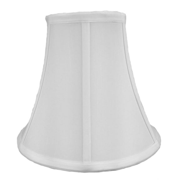 Home Concept 5x10x8.5 White Bell Shantung Shade