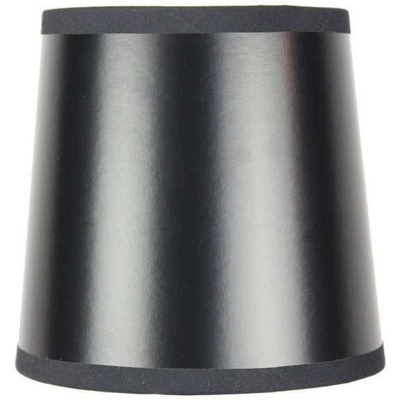 Home Concept 5x6x5 Black Parchment Gold-Lined Drum Chandelier Clip-On Lampshade