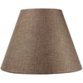 thumbnail image 1 of Home Concept 8x16x12 Hard Back Empire Lampshade - Chocolate Burlap, 1 of 4