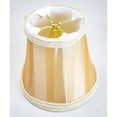 thumbnail image 1 of Home Concept Beige/Eggshell Striped Chandelier Clip-On Premium  Lampshade 3x5x4.5, 1 of 5