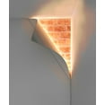 thumbnail image 1 of Home Concept "Big Reveal" LED Corner Light, 18" White Curved Metal, 3 Scenes, 1 of 8
