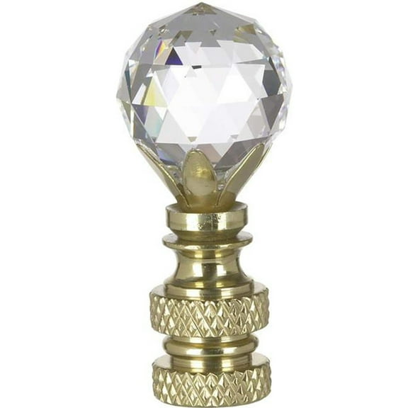 Home Concept Crystal Brass 2"h Finial, Bronze/Gold