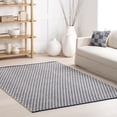 thumbnail image 1 of Home Conservatory Dainty Diamond Handwoven Cotton Area Rug, 5' x 8',  Grey, 1 of 8