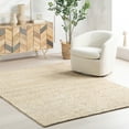 thumbnail image 1 of Home Conservatory Textured Handwoven Jute Area Rug, 8' x 10',  Beige, 1 of 8