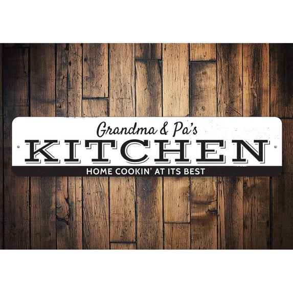 Home Cookin Novelty Decor, Metal Wall Sign - 4x18 Inches
