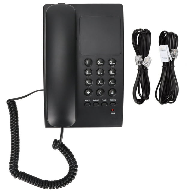 Home Corded Landline LED Indication Bell Mute Hands Free Speed Dial