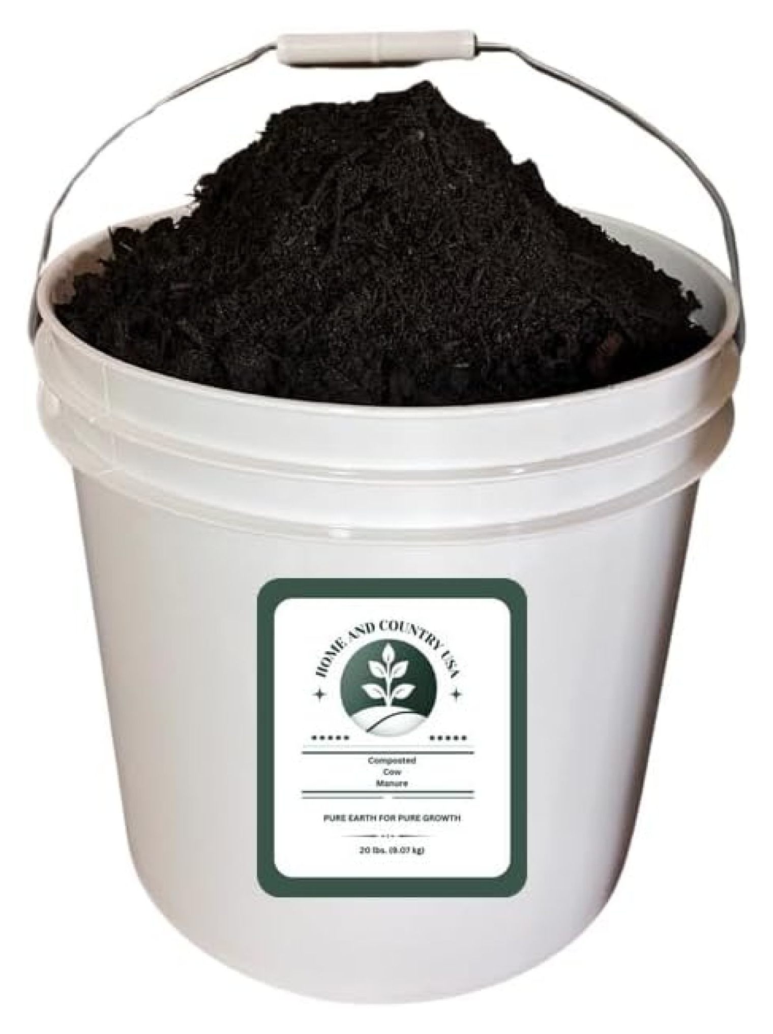 Home & Country USA Organic Composted Cow Manure 20 lb Pail for