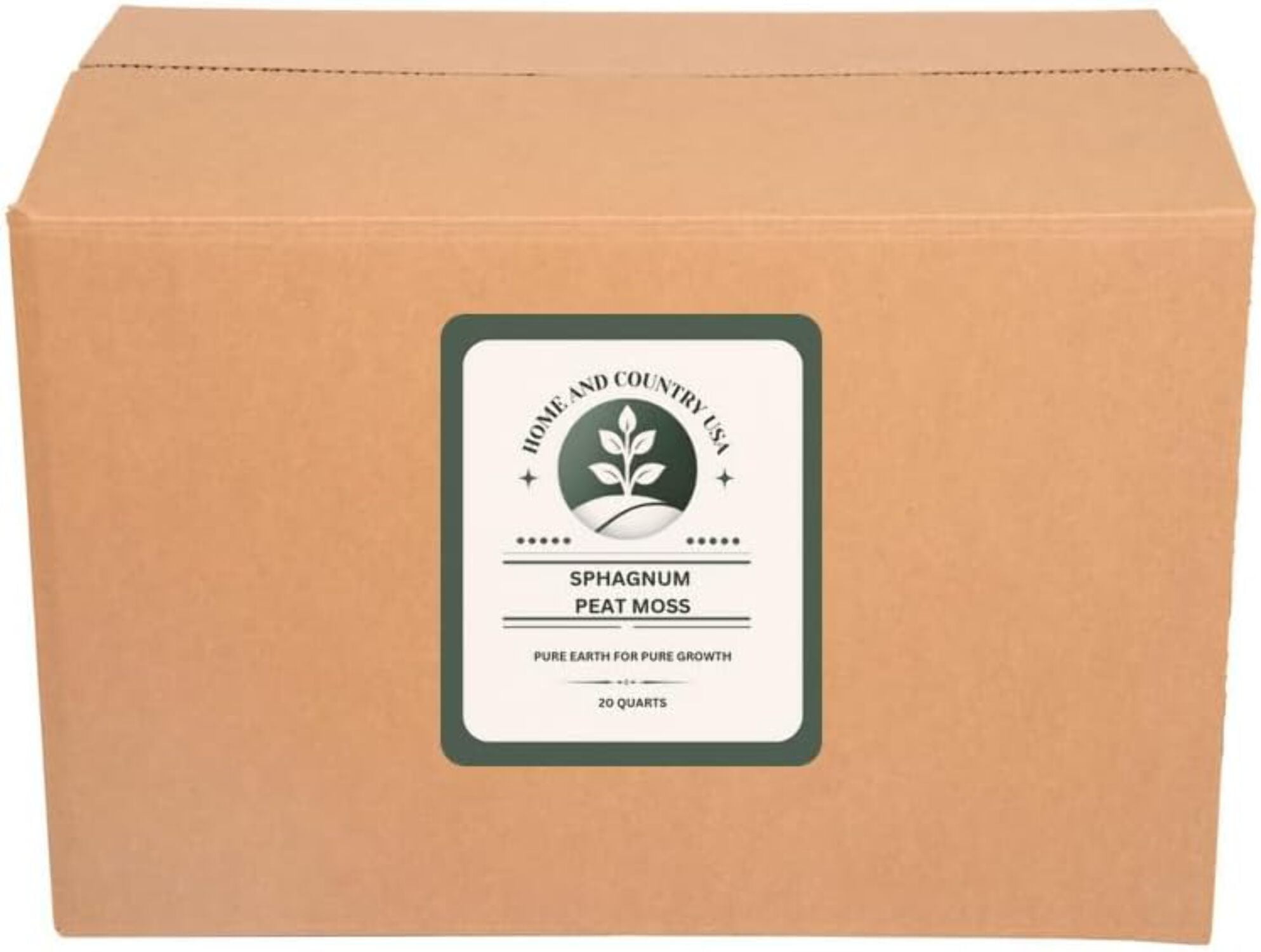 Home  Country USA - Sphagnum Peat Moss, 100% Organic Soil Conditioner, Enhanced Root Development (Peat Moss, 20 Quart)