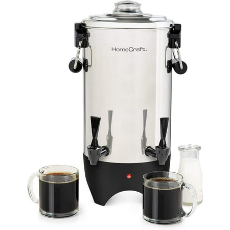 HomeCraft - CUDS45SS Quick-Brewing 1000-Watt Automatic 45-Cup Coffee Urn - Stainless Steel