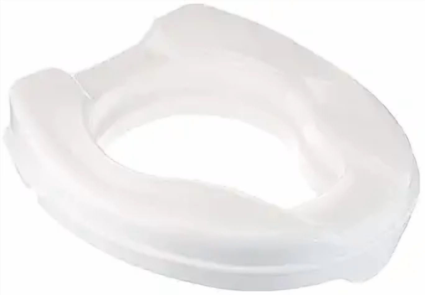 Home Craft Savanah Raised, Elevated Toilet Seat Locks Onto Standard Toilets, with Sturdy Brackets, 4 in Height, White, 3 lb Limit