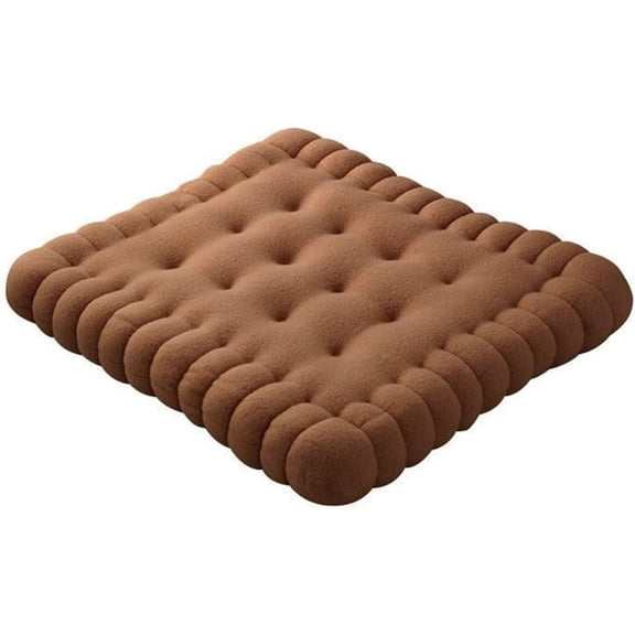 Home Creative Soft Biscuit Shape Cushion Classical Pillow Chair Car Seat Pad Decorative Cookie Tatami Back Cushion Sofa (Coffee)