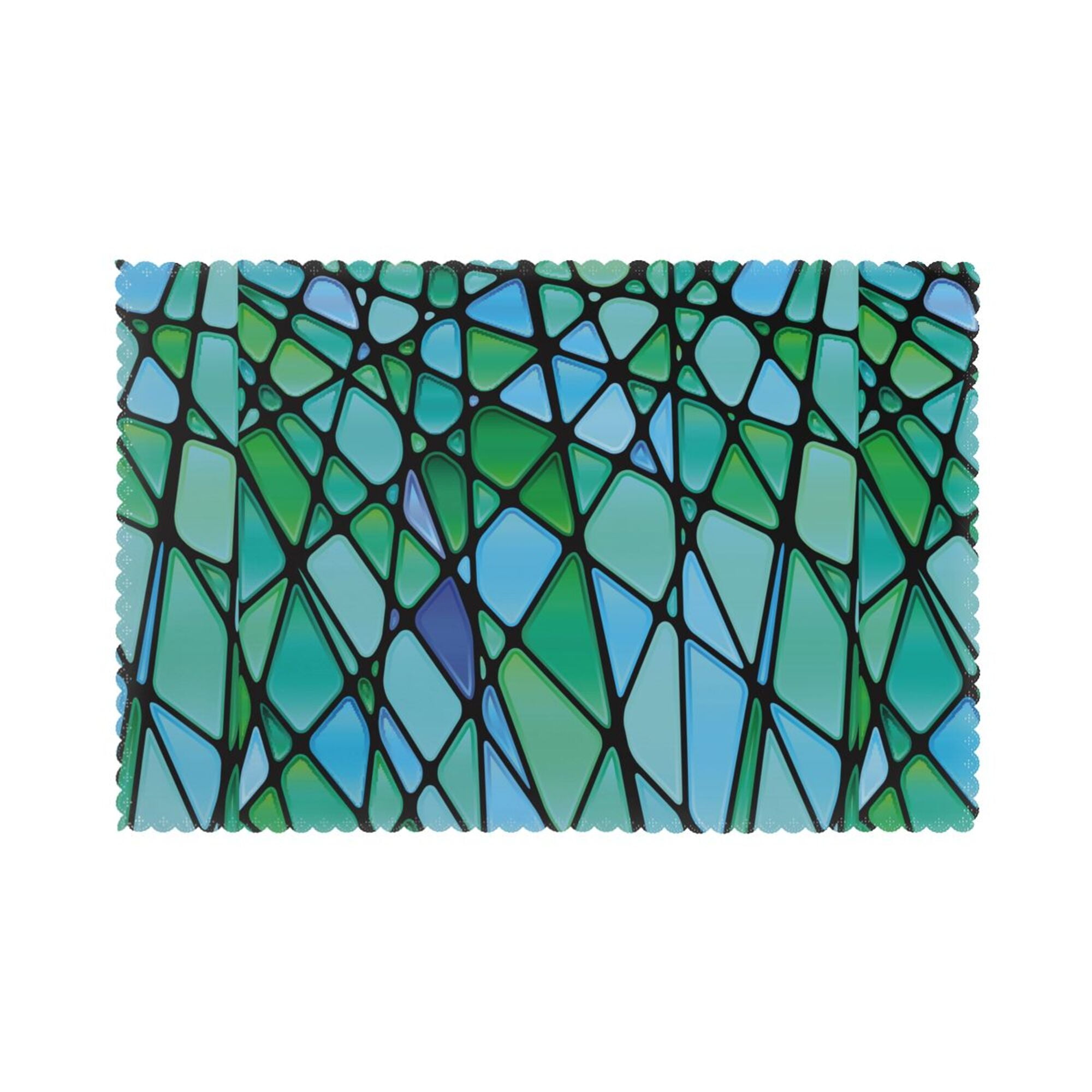 Home Crystal Glass Background Placemats Set Of 6 Washable Wipeable