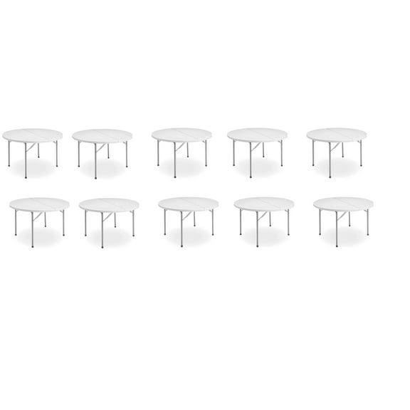 Home Culture Plastic Folding Table - 60'' Round - 10 Pack