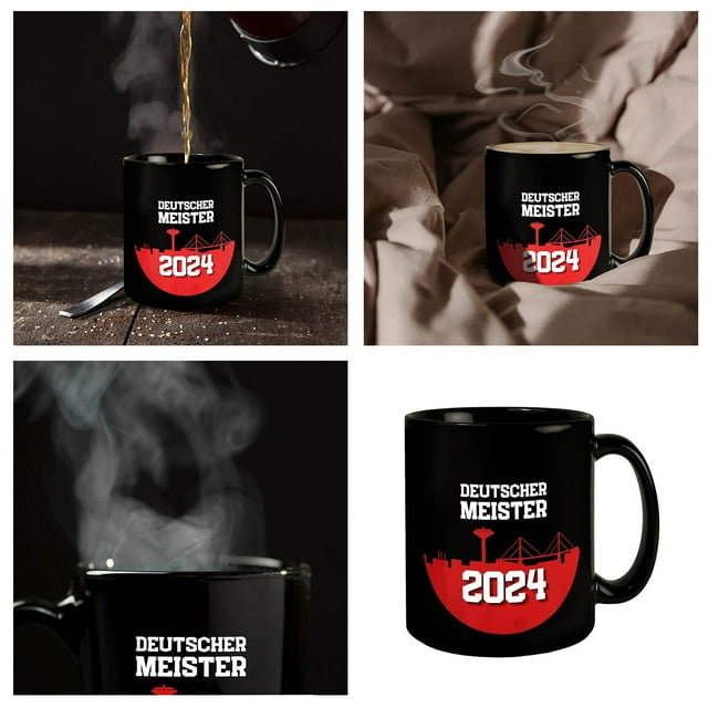 Home Cup In Black With Inscriptions On German 2024 Fan Items Fan