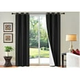 thumbnail image 1 of Home Décor Adam 1 Panel 100% Blackout Curtain Room Darkening top Grommets For Bedroom, Living Room 84 inch Length Black Color, 1 of 6