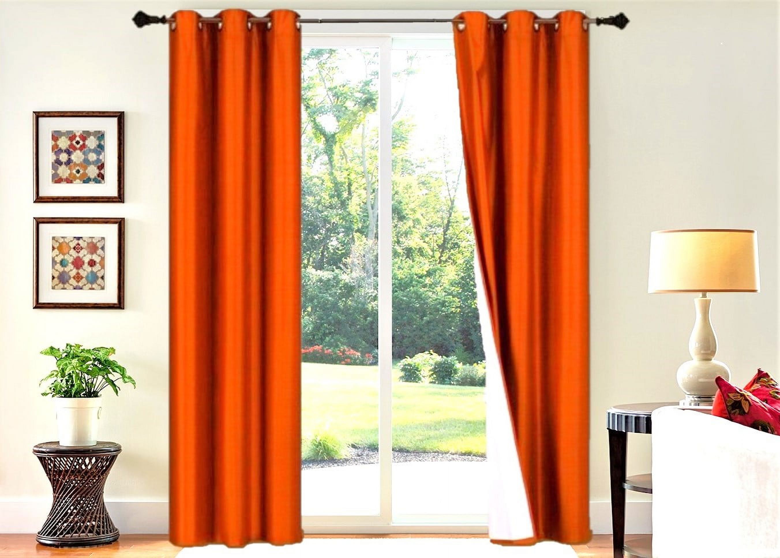 SAMIMPORT-2011 Brick Blackout Curtains, 37 x 84 In