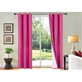 thumbnail image 1 of Home Décor Adam 1 Panel 100% Blackout Curtain Room Darkening top Grommets For Bedroom, Living Room 84 inch Length Hot Pink Color, 1 of 7