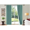 thumbnail image 1 of Home Décor Adam 1 Panel 100% Blackout Curtain Room Darkening top Grommets For Bedroom, Living Room 84 inch Length Teal Color, 1 of 7