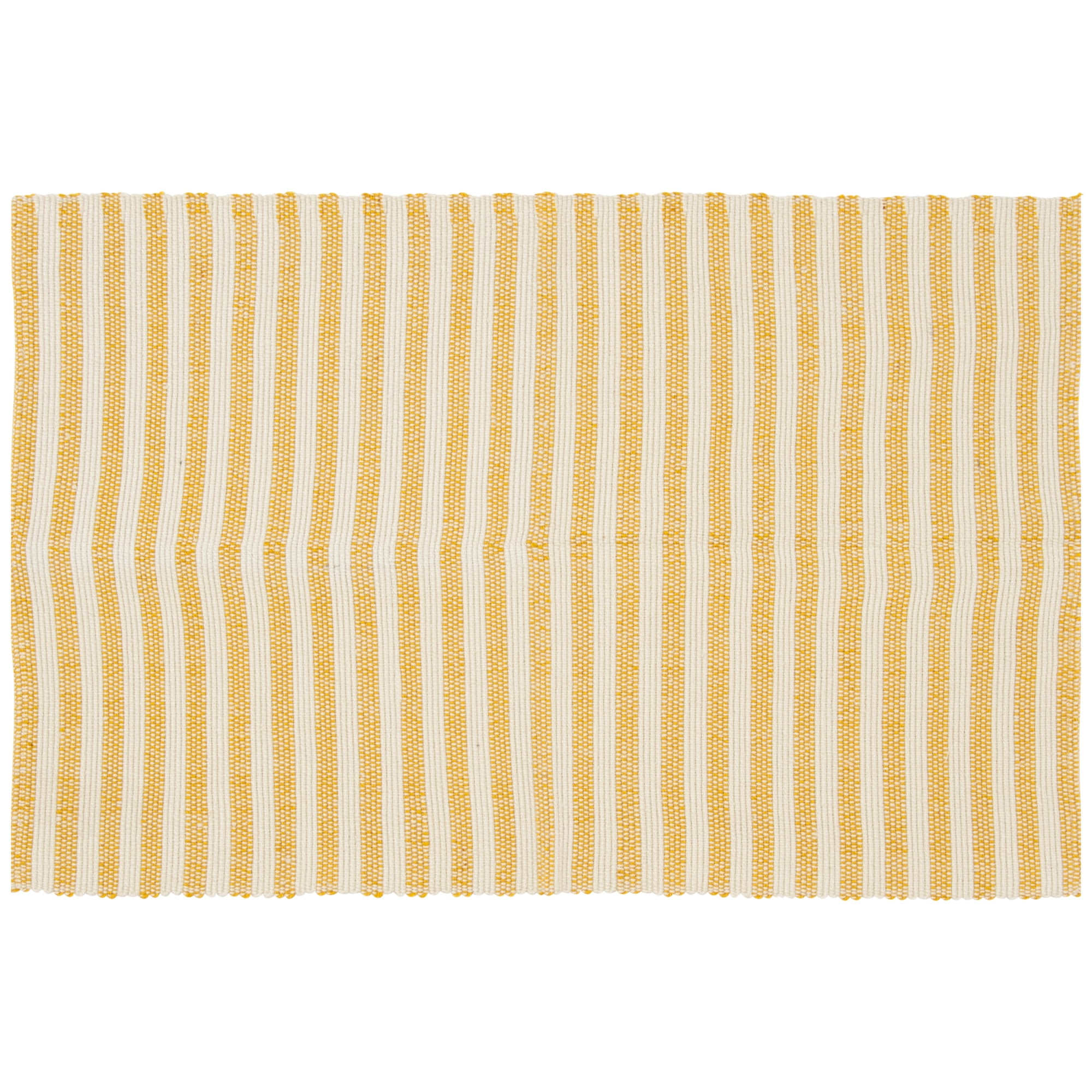 Home Décor Collection 24" x 36" Yellow Stripe Outdoor Layering Rug