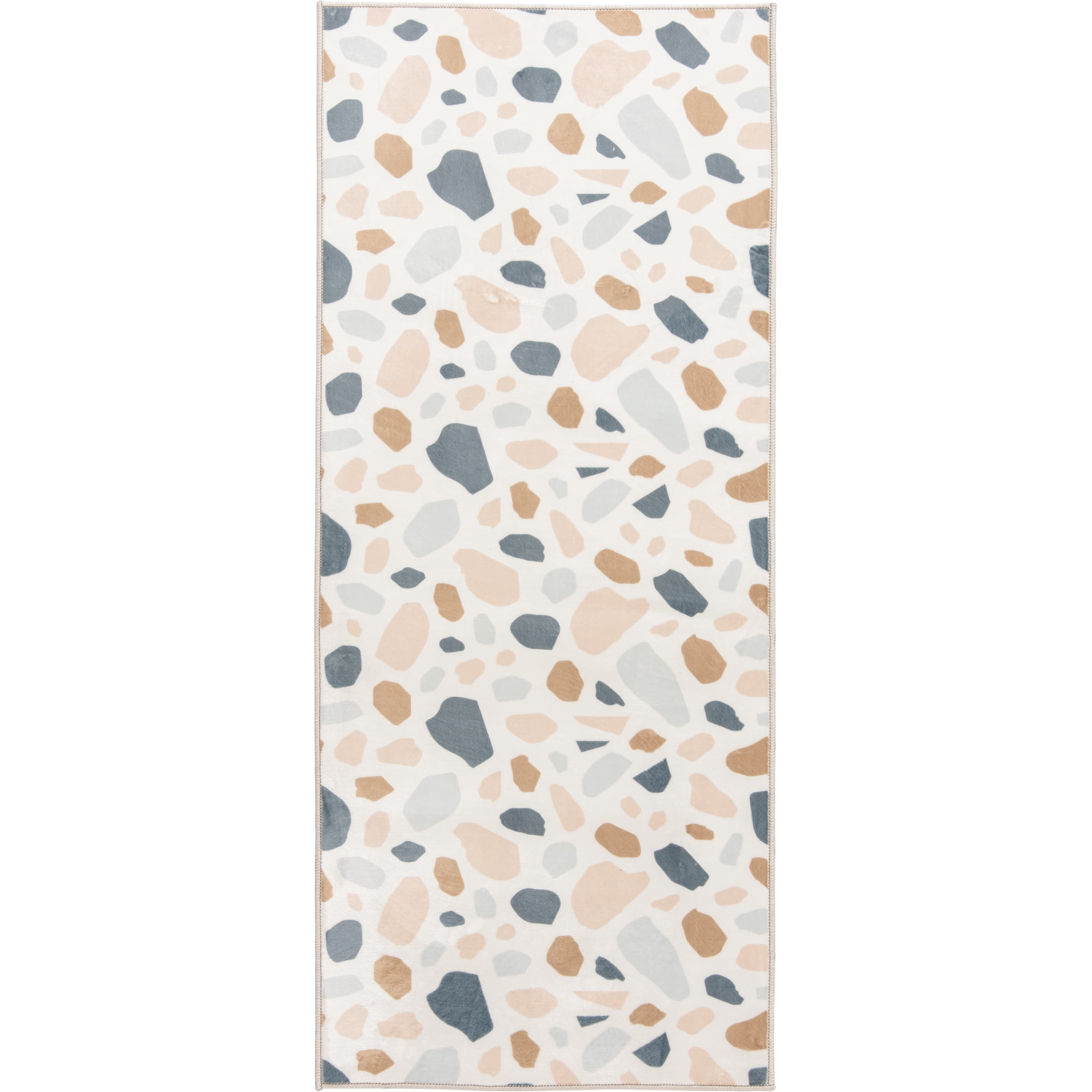 Home Décor Collection 24" x 60" Faux Fur Terrazzo Runner Indoor Rug