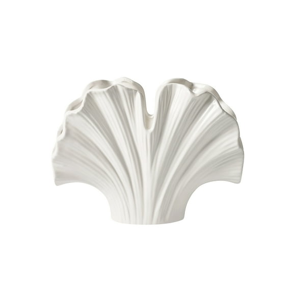 Home Decor Collection White 7" Ceramic Shell Vase