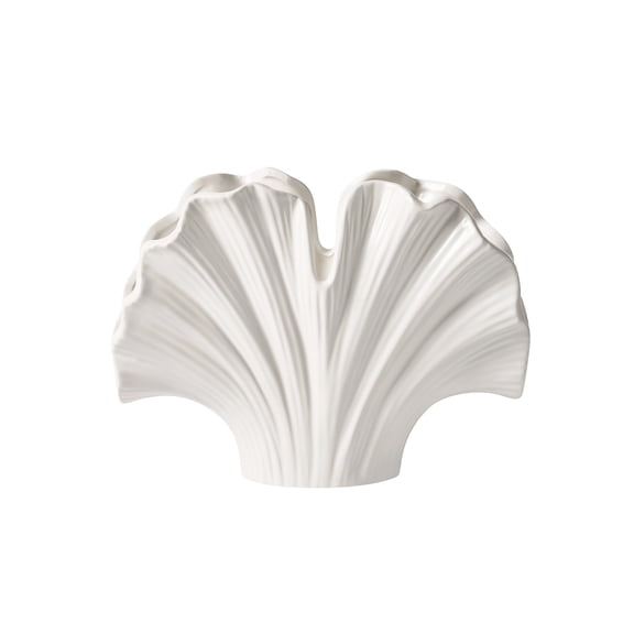 Home Decor Collection White 7" Ceramic Shell Vase