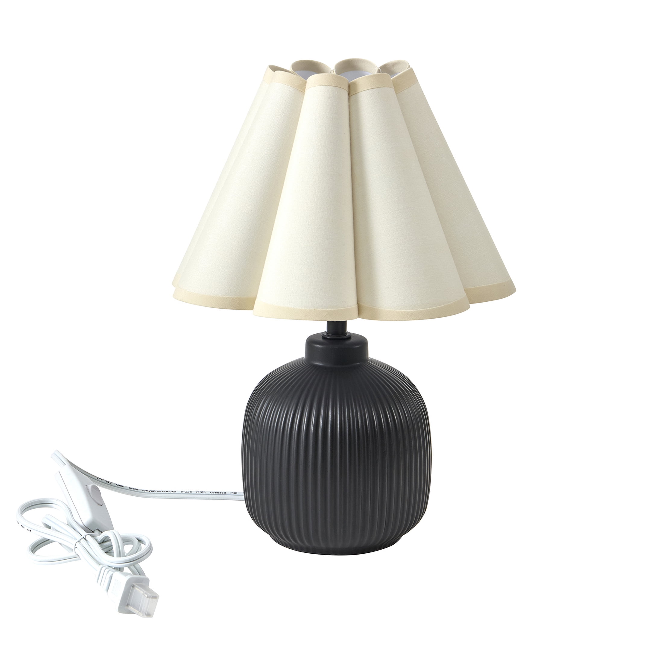 Home Decor Collection 12.5" Black Ceramic Table Lamp