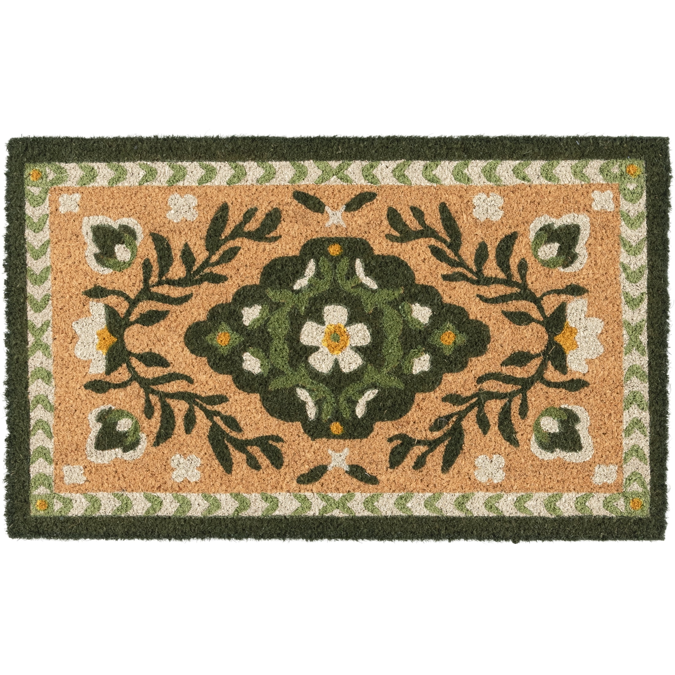 Home Décor Collection Green Persian Outdoor Doormat, 18"x30"