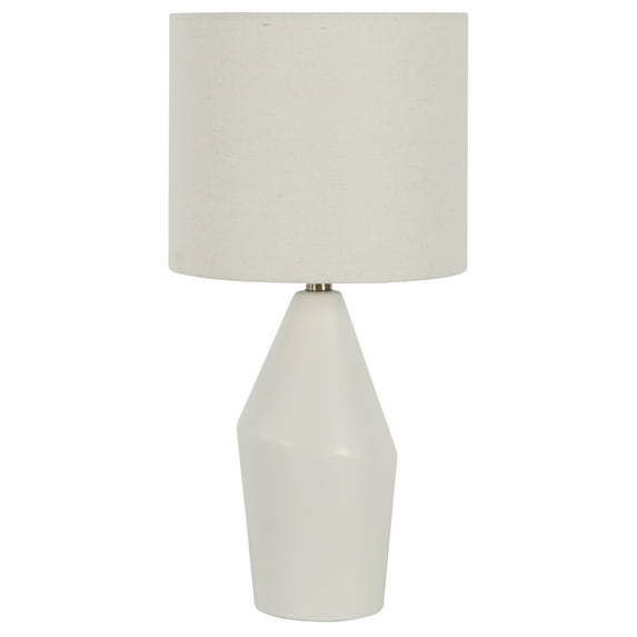 Home Décor Collection Modern White Ceramic Table Lamp, 19"H