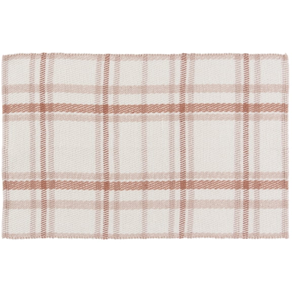 Home Decor Collection Rustic Gingham Outdoor Layering Mat, 24"x36"