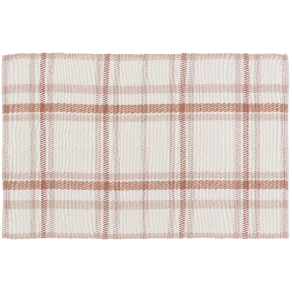 Home Decor Collection Rustic Gingham Outdoor Layering Mat, 24"x36"