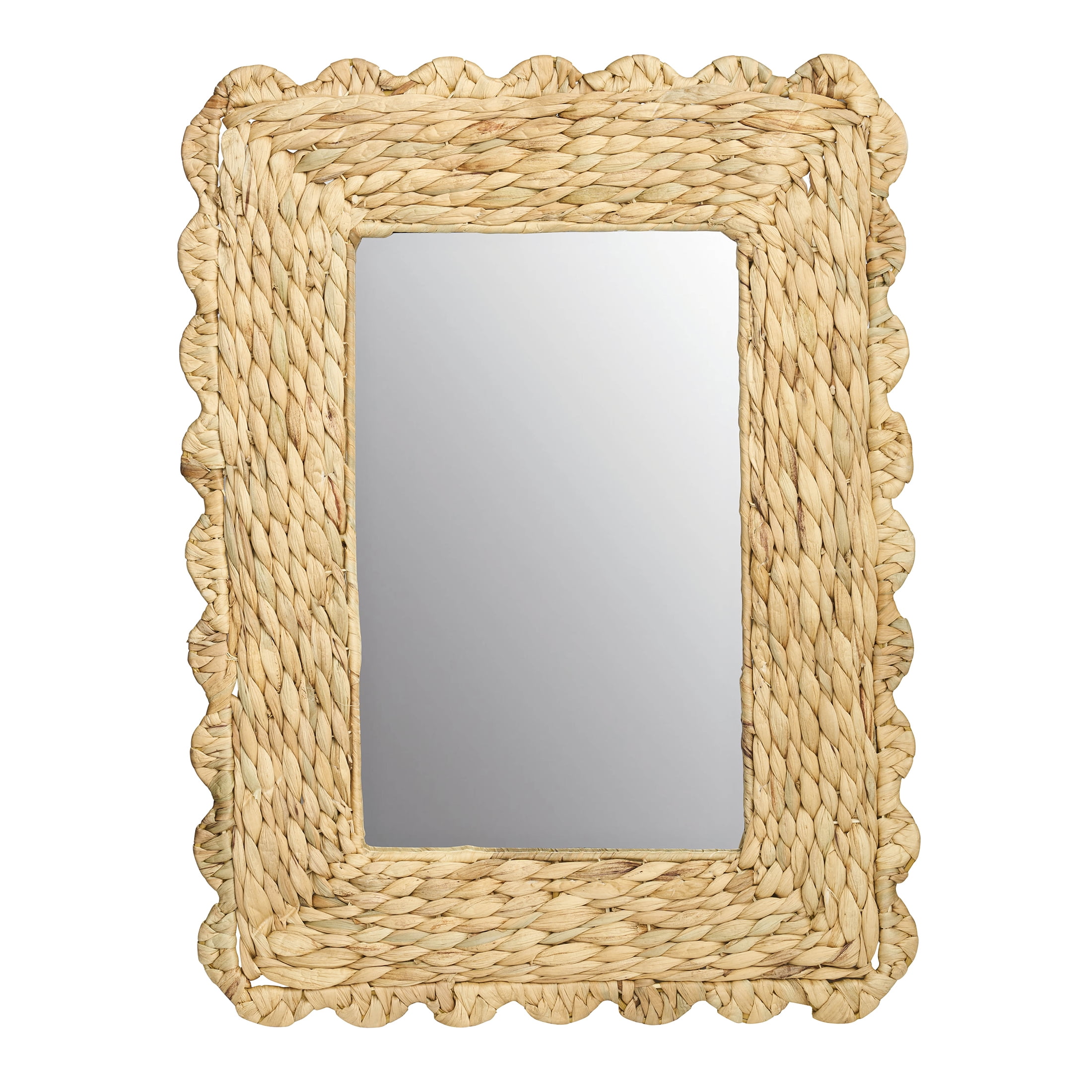 Home Décor Collection Scallop Water Hyacinth Rattan Wall