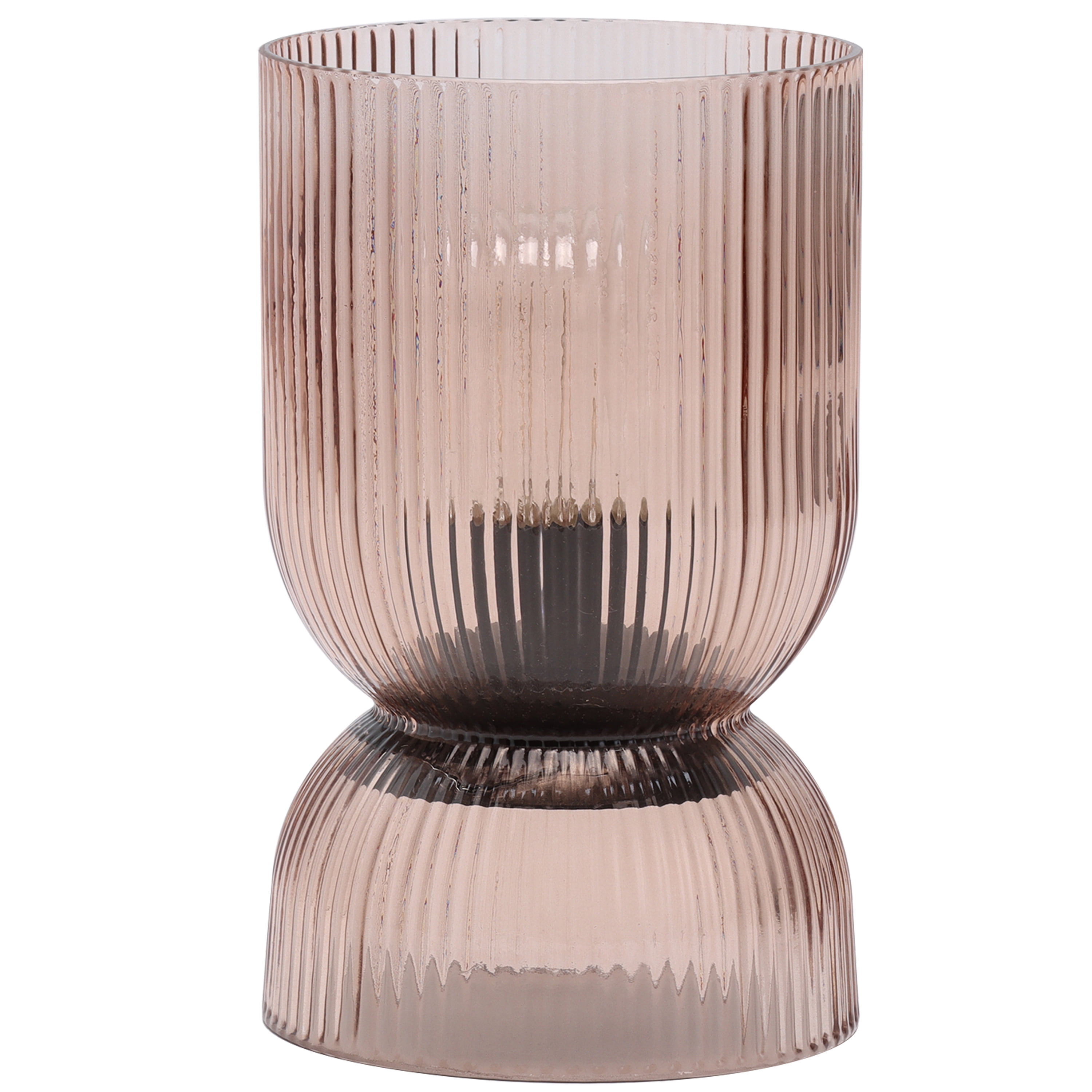 Home Decor Collection Translucent Amber Glass LED Tabletop Accent Light with Timer
