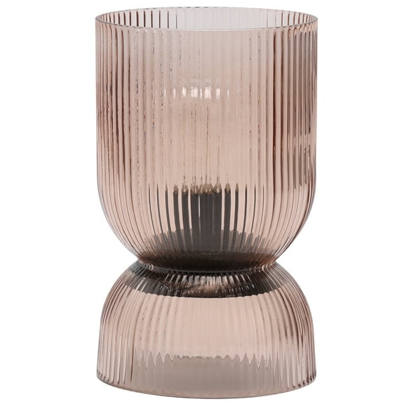 Home Decor Collection Translucent Amber Glass LED Tabletop Accent Light with Timer